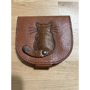 Wachifield Dayan Cat Coin Leather Bag EUC